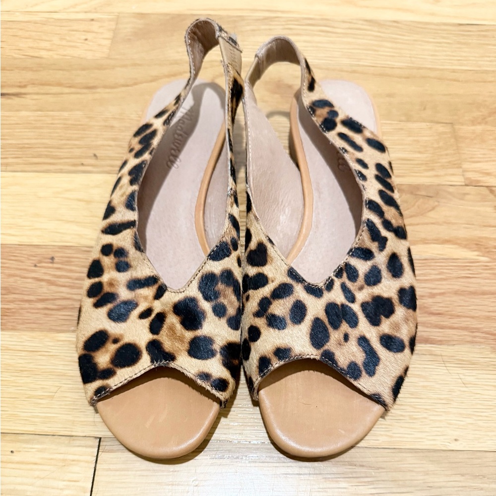 Madewell Tavi Slingback Sandal shoes in Leopard Calf Hair - Picture 7 of 13
